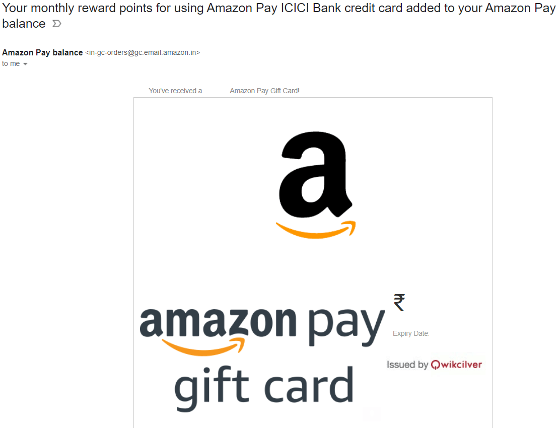 Amazon Pay ICICI Bank Credit Card Review - Rewards Redemption