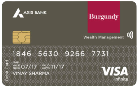 Axis Bank Burgundy Debit Card