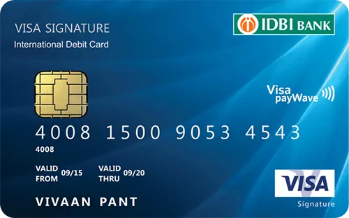 IDBI Visa Signature Debit Card - Best Debit Cards in India for Complimentary Airport Lounge Access