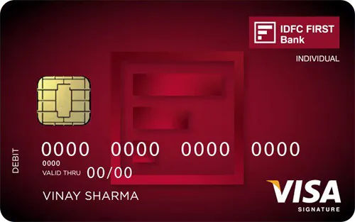 Image of IDFC First Bank Visa Signature Debit Card