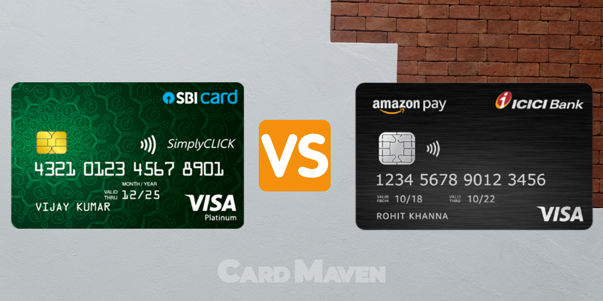 SBI SimplyCLICK vs Amazon Pay ICICI Bank Credit Card