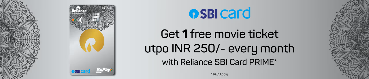 Reliance SBI Card PRIME BookMyShow Offer