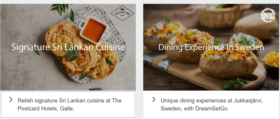 Amex Luxury Experiences in Dining